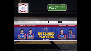 IPL 2025 RETAINED PLAYERS  Delhi Capitals [upl. by Kiel]