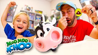 Father amp Son PLAY MOO MOO ACHOO Sneeze Attack [upl. by Nefen]