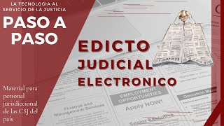 Como hacer un Edicto Judicial Electrónico en el SIJ de Expedientes [upl. by Subak]