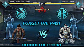 BEHOLD THE FUTURE vs FORGET THE PAST talents showdown  Shadow Fight 4 Arena [upl. by Etnaik]