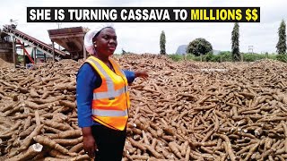 Nigerian Woman Making Millions Of Dollars From Cassava Processing [upl. by Timothee930]