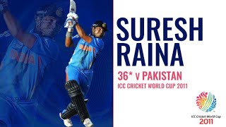 Suresh Rainas 36  India v Pakistan  Cricket World Cup 2011 [upl. by Edvard]