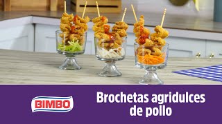 Brochetas agridulces de pollo – Empanizador Crujiente Bimbo [upl. by Westley]