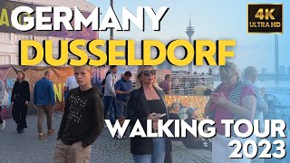 DÜSSELDORF  GERMANY Walking Tour PART2 🇩🇪 2023 4K Full HD [upl. by Cosma]