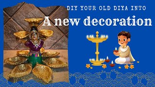 Diy your old diya into a new craft ideas best out of waste crafts craft ideas old diya craft [upl. by Tenn]