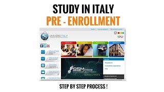 PreEnrollment on Universitaly Portal 2021  Step by step process  Study in Italy [upl. by Arymahs]