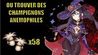 58 CHAMPIGNONS ANEMOPHILES  Tuto Genshin Impact [upl. by Mrots]