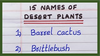 Names of Desert Plants in English  10  15 Desert Plants names  List of Desert Plants [upl. by Dranyam]