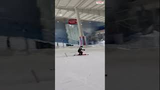 Amelia Røer Amundsen 🇳🇴  slalom training during APC Performance Camp at Snø indoor ski sheskis [upl. by Lasley]