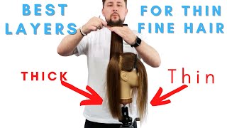 The BEST Haircut for THIN FINE HAIR How To LAYER fine hair [upl. by Edwin613]