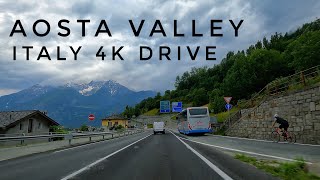 Driving In The Aosta Valley Italy  4k Drive  Italy Summer 2024 [upl. by Rabka922]