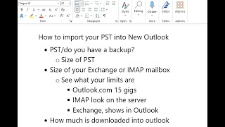 How to import PST into New Outlook Part 2 [upl. by Rednaskela]