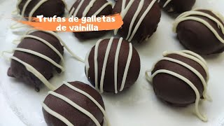 TRUFAS DE GALLETAS DE VANILLA  PASO A PASO  Yaely Ortiz [upl. by Jaf927]