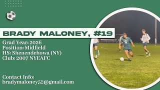 Brady Maloney Soccer Highlights [upl. by Nnaeoj]