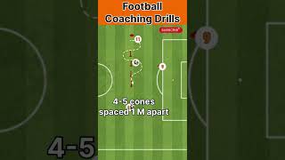 Passing Football Drill U7 U8 U9 U10 soccer drills dribbling control footballdrills soccertraining [upl. by Earlene]