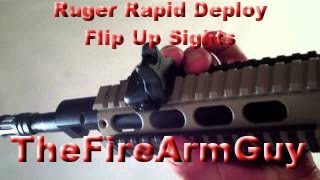 Ruger Rapid Deploy Flip Up Sights  TheFireArmGuy [upl. by Aninotna]