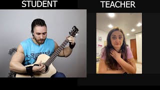 Professional GUITARIST Pretends to be a BEGINNER to Lesson  PRANK [upl. by Hteboj]