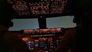 Crazy technology BOEING 747400 LAND at nearly ZERO VISIBILITY cockpit view Auto landing [upl. by Ahgiela]