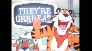 Frosties Advert Tony the Tiger Frostomaton Robot 1981 [upl. by Hewes512]