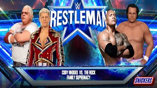 Cody Rhodes vs The Rock  Family Supremacy  WWE 2K23 [upl. by Jara]