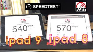 Apple iPad 8 vs iPad 9 INTERNET SPEEDTEST  Unifi 500mbps [upl. by Ronald643]