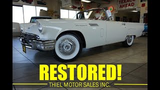 1957 Ford Thunderbird Convertible with HardTop FuelInjected with AC FOR SALE  WWWTHIELMOTORSCOM [upl. by Palocz699]