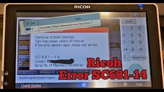 Ricoh sc68114  how to fix sc68114  ricoh error mpc3504 mpc4505 mpc5504 mpc6004  easy way [upl. by Anilag]