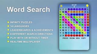 Word Search Puzzle A Free Infinity Crossword Game [upl. by Nnylyma]