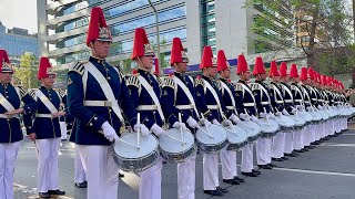 Escuela Militar  Desfile Las Condes 2023 4KHD [upl. by Ennayelhsa930]