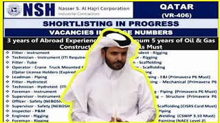 Qatar Jobs In NSH Company 🇶🇦 2024 ¦¦ Free Jobs In Qatar ¦¦ Fresher Can Also Apply ¦¦ Qatar Jobs [upl. by Iong]