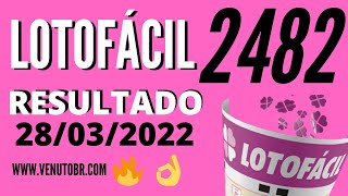 🍀 Resultado Lotofácil 2482 [upl. by Wyck740]