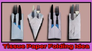 napkin paper folding ideastissue folding ideanapkin foldtissue fold [upl. by Delsman]