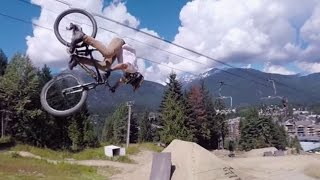 Pedal with Pros Down the Red Bull Joyride Course 4K 360° Preview [upl. by Eisele]