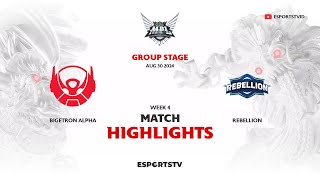 Bigetron Alpha vs Rebellion HIGHLIGHTS MPL ID S14  RBL VS BTR ESPORTSTV [upl. by Notterb]