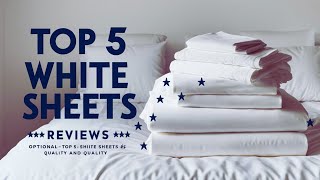 Top 5 Best White Sheets On Amazon Reviews in 2024 [upl. by Adnolehs]