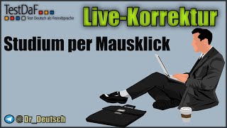 TestDaF Schriftlicher Ausdruck LiveKorrektur TDN 5 [upl. by Aneetsirk]