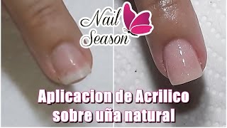 Acrilico en uñas naturales para principiantes base completa [upl. by Giannini]