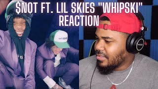 NOT  Whipski ft Lil Skies Directed by Cole Bennett REACTION [upl. by Elleynod]