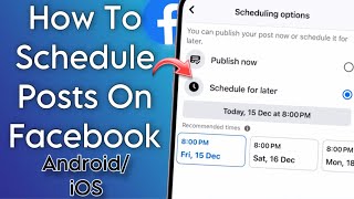 How To Schedule Posts On Facebook [upl. by Smallman110]