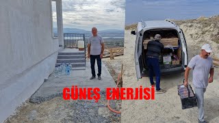 YENİ EVİMİZE GÜNEŞ ENERJİ SİSTEMİ KURMAK İÇİN GELDİLER [upl. by Isidor688]