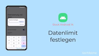 Datenlimit festlegenändern Android 14 [upl. by Doralia]