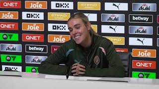 Jill Roord press conference ahead of St Polten v Manchester City [upl. by Atenek499]