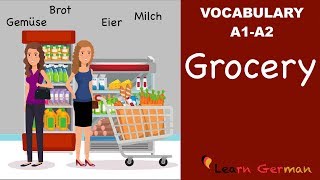 Learn German Vocabulary  25 useful Food items in everyday life  Lebensmittel [upl. by Hobart]