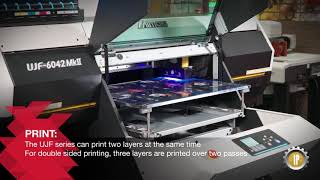 Mimaki Microfactory Workflow UJF6042 amp Trotec [upl. by Ertha]