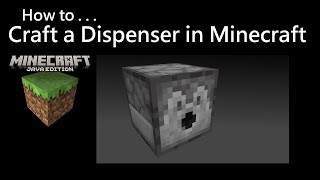 How to Craft a Dispenser in Minecraft [upl. by Ashil]