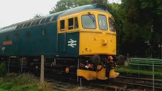 Class 33 33202 on the Isle Of Wight at Havenstreet station for the first day of diesel gala 2017 [upl. by Abagael]