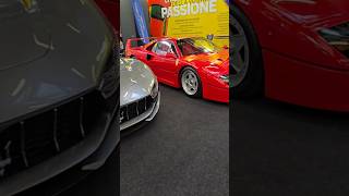 Maserati with ferrari f40 sportscars luxury masterpiece millionaire automobile bolognafair [upl. by Eniamsaj]