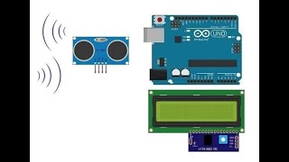 Use of HCSR04 sensor and I2C LCD screen by Arduino UNO [upl. by Adabelle]