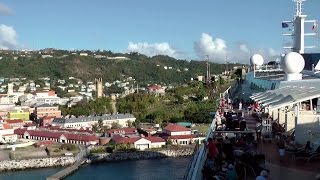 Caribbean Sea  Grenada  St Georges farewell with cruise vessel Celebrity Eclipse [upl. by Ericha]