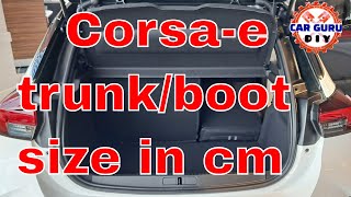 OPEL Corsae trunkboot dimension in cm CarGuruDIY [upl. by Juna]